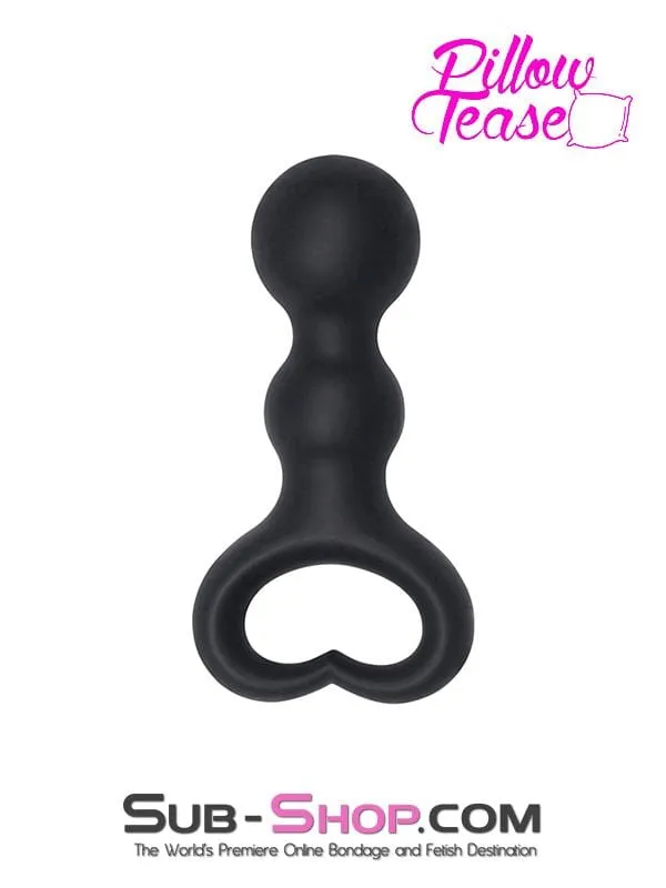 1657M      Heart Pull Ring Silicone Bumpy Anal Massager - MEGA Deal
