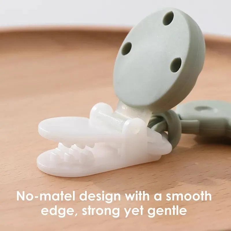 Baby Animals Kid-Proof Silicone Pacifier & Teething Chain Clip