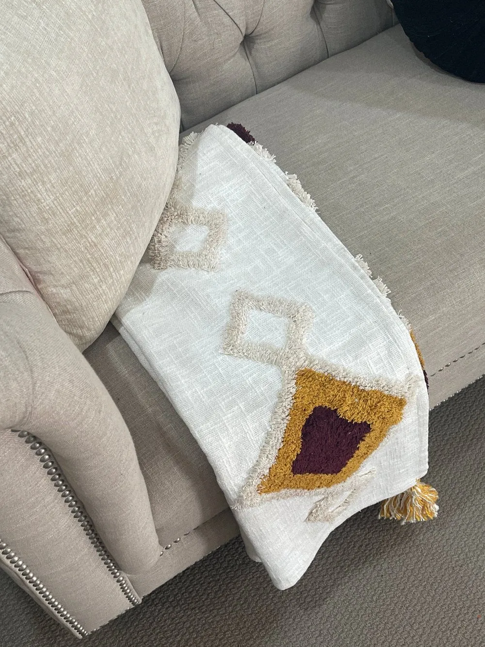 Bohemian Diamond Cotton Bedding Throw Blanket-2