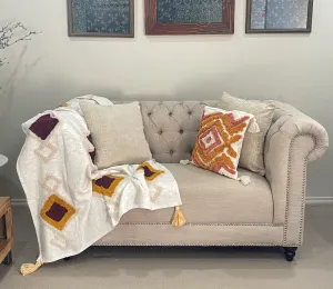 Bohemian Diamond Cotton Bedding Throw Blanket-2