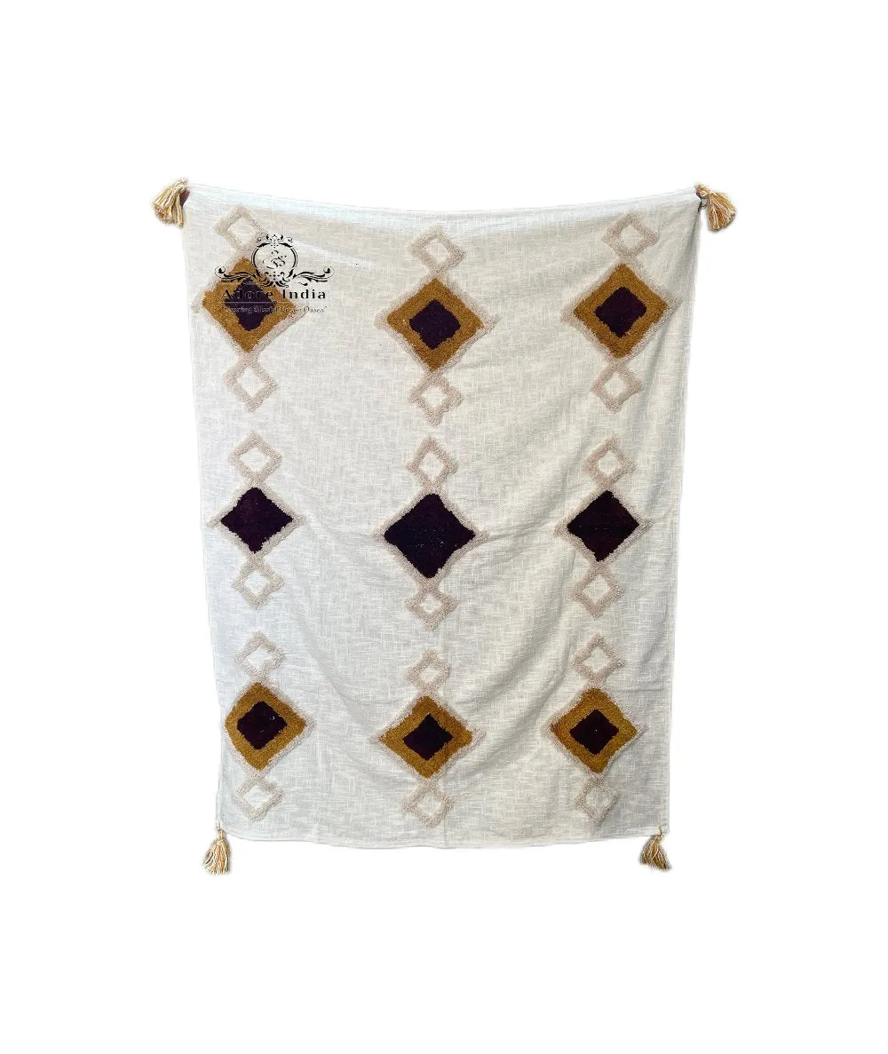 Bohemian Diamond Cotton Bedding Throw Blanket-2