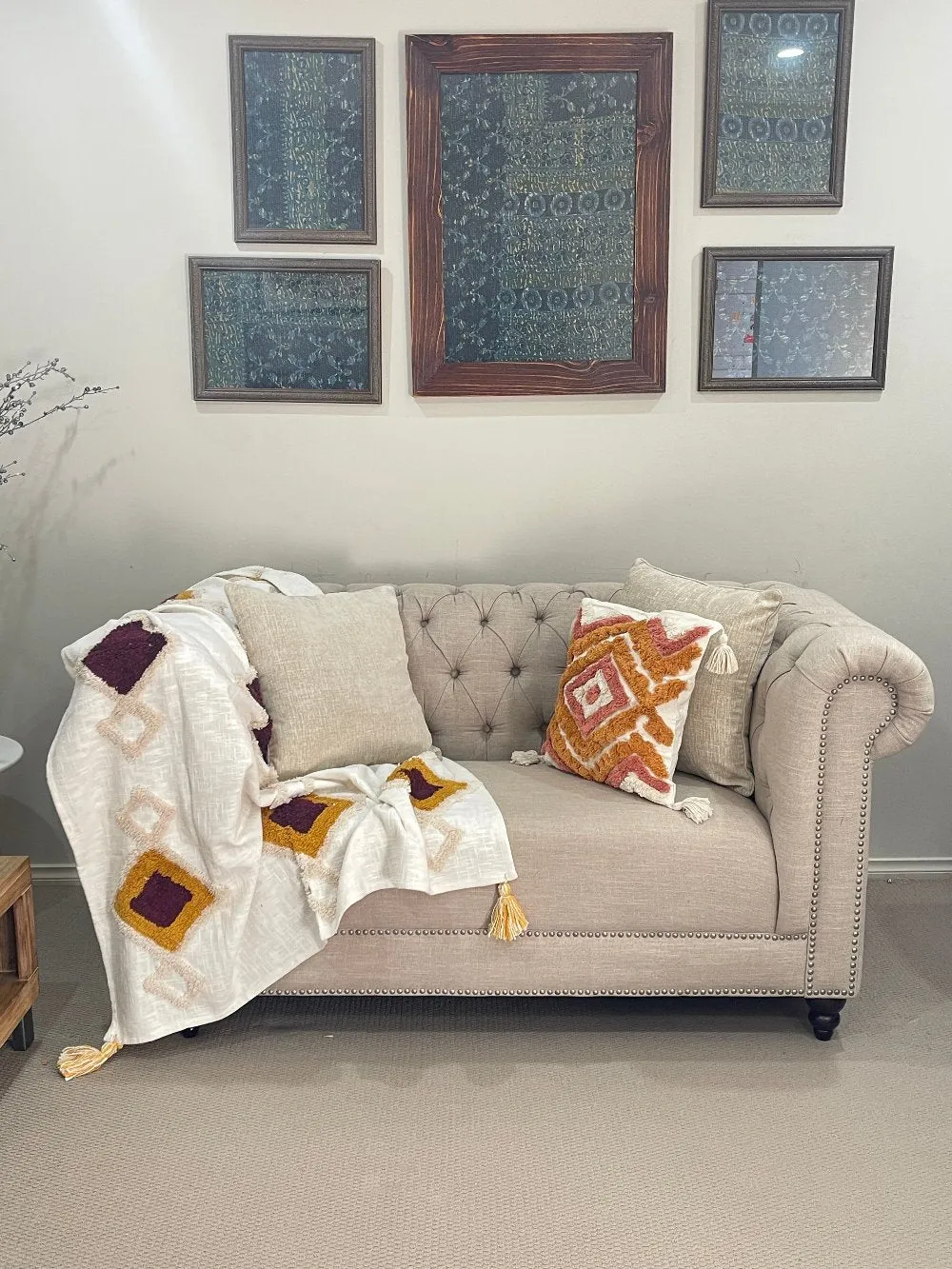 Bohemian Diamond Cotton Bedding Throw Blanket-2