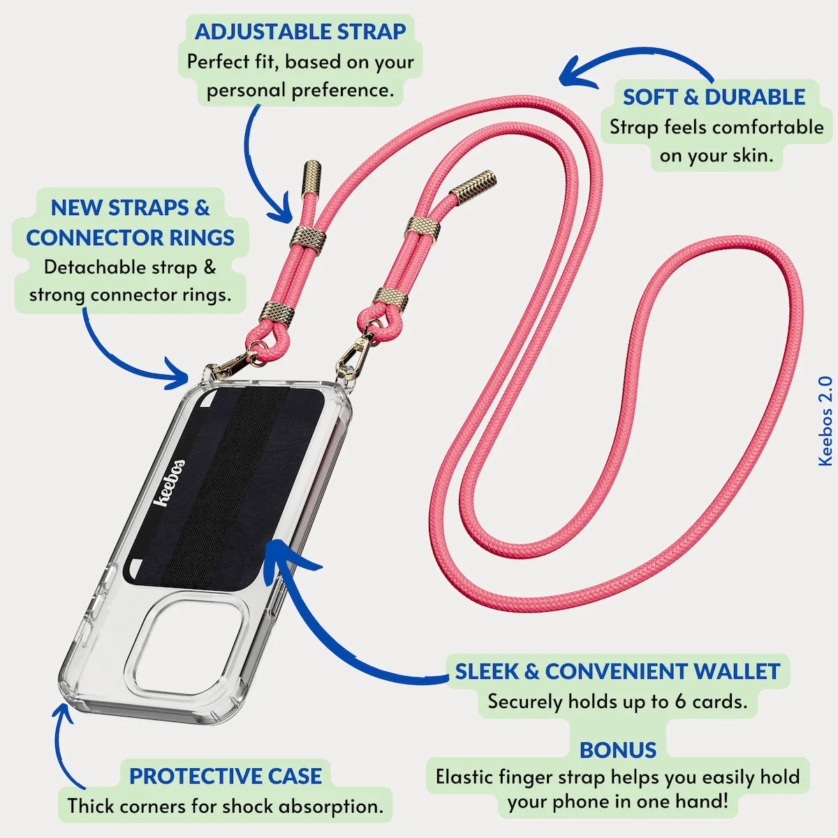 Crossbody Phone Case - Flower (Pink)