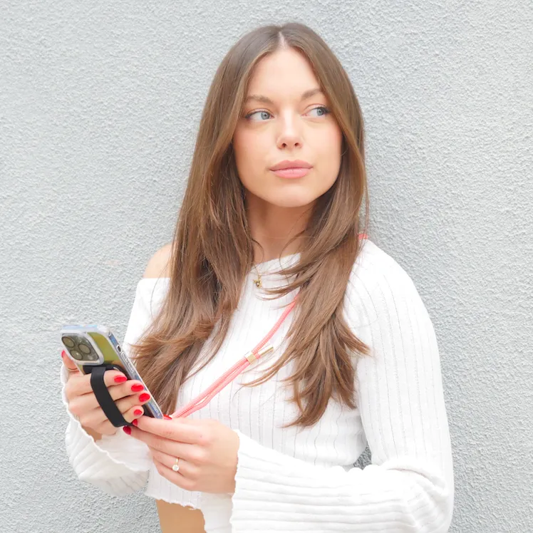 Crossbody Phone Case - Flower (Pink)