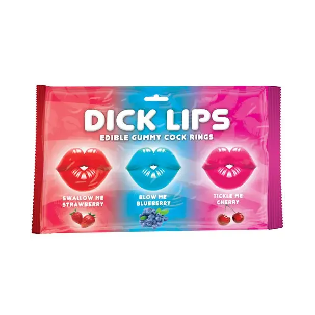 Dick Lips Gummy Cock Rings 3Pk