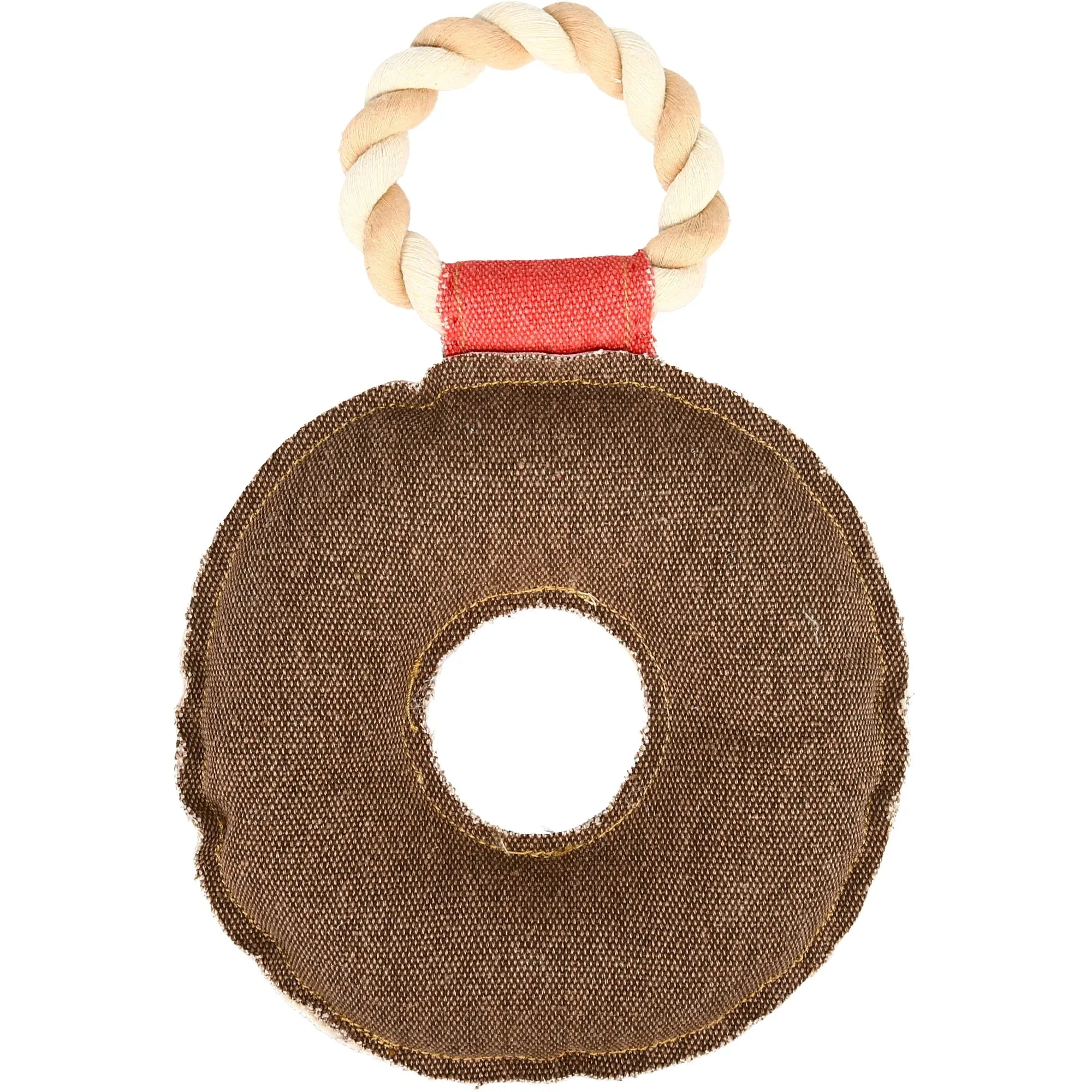 Dog   A Donut - 10.75" Canvas Dog Toy