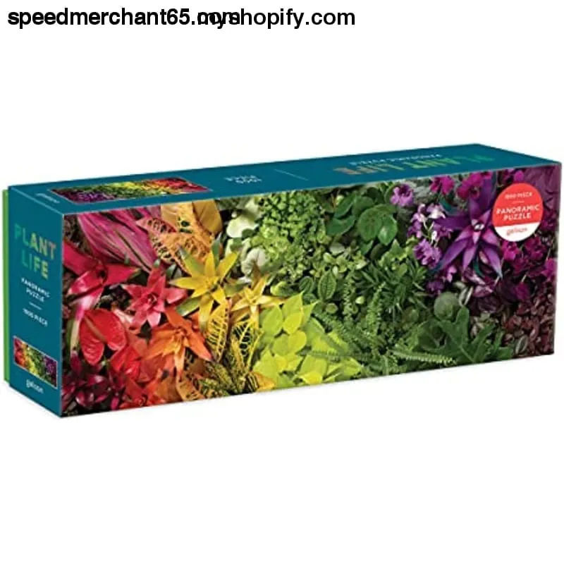 Galison Plant Life Panoramic Puzzle, 1,000 Pieces, 39” x 14” – Plant Jigsaw Puzzle Featuring an Elongated & Colorful Landscape Photograph – Thick, Sturdy Pieces, Challenging Family Activity, Multicolor