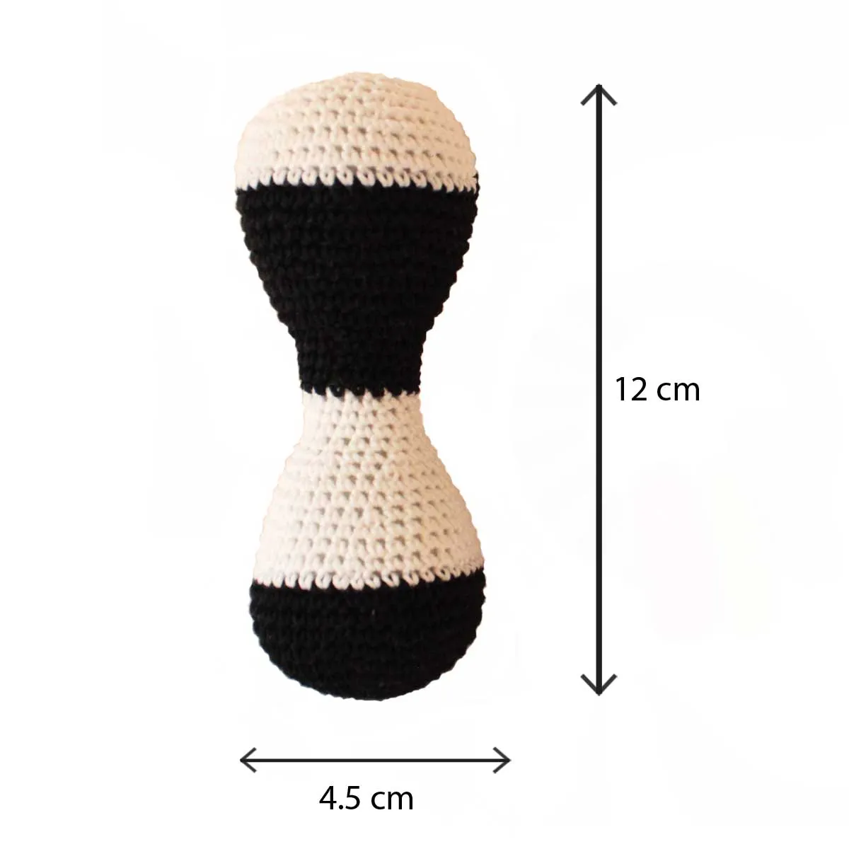 High Contrast Crochet and Wooden Rattles Set for Babies (0 Months )
