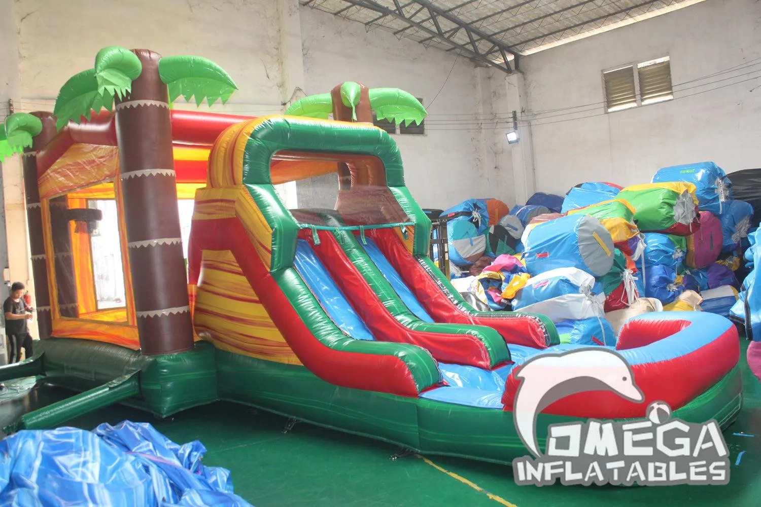 Inflatable Paradise Water Combo Commercial Jumpers Wholesale