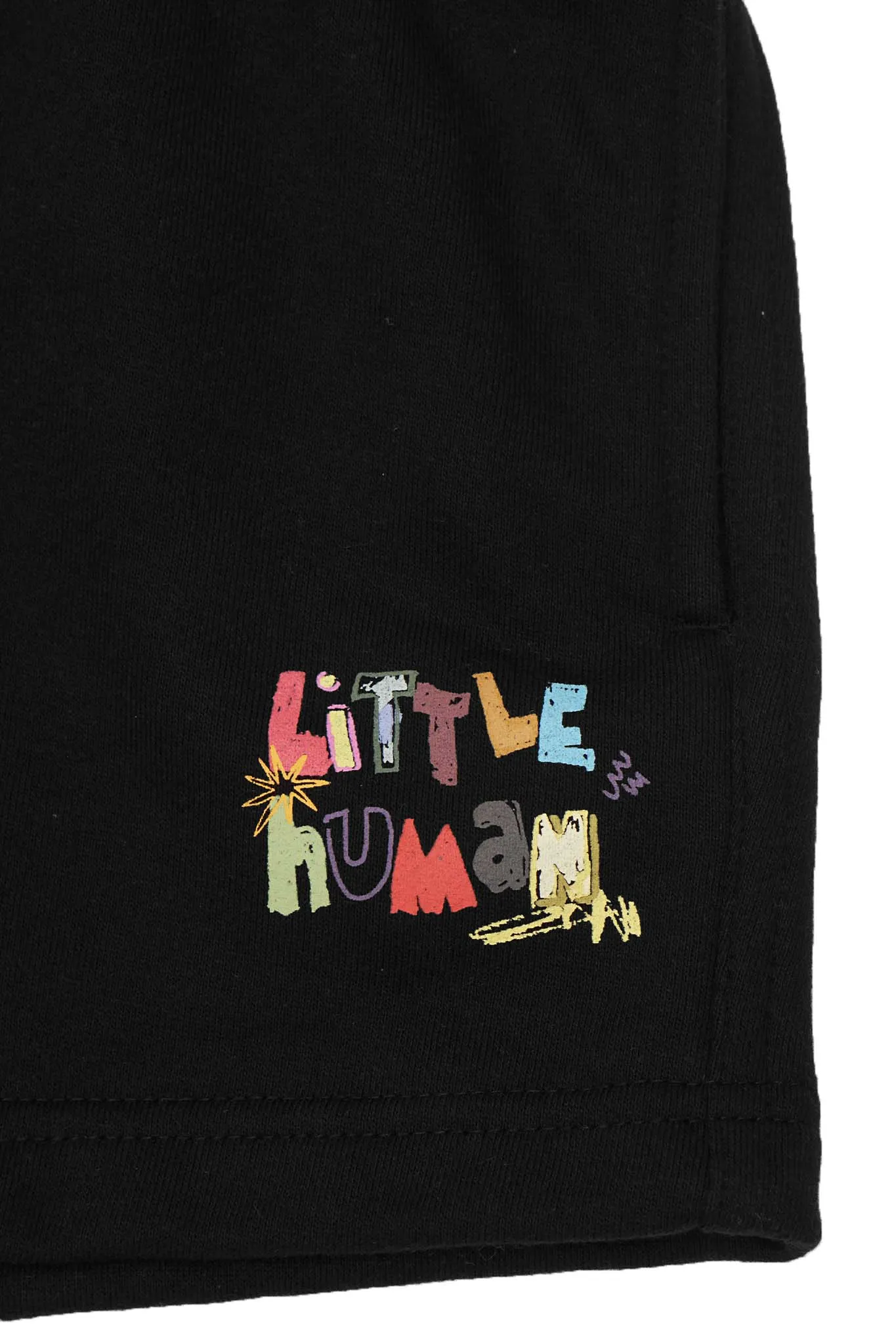 "CRAYONS" LITTLE HUMAN SWEATSHORTS IN ANTHRACITE