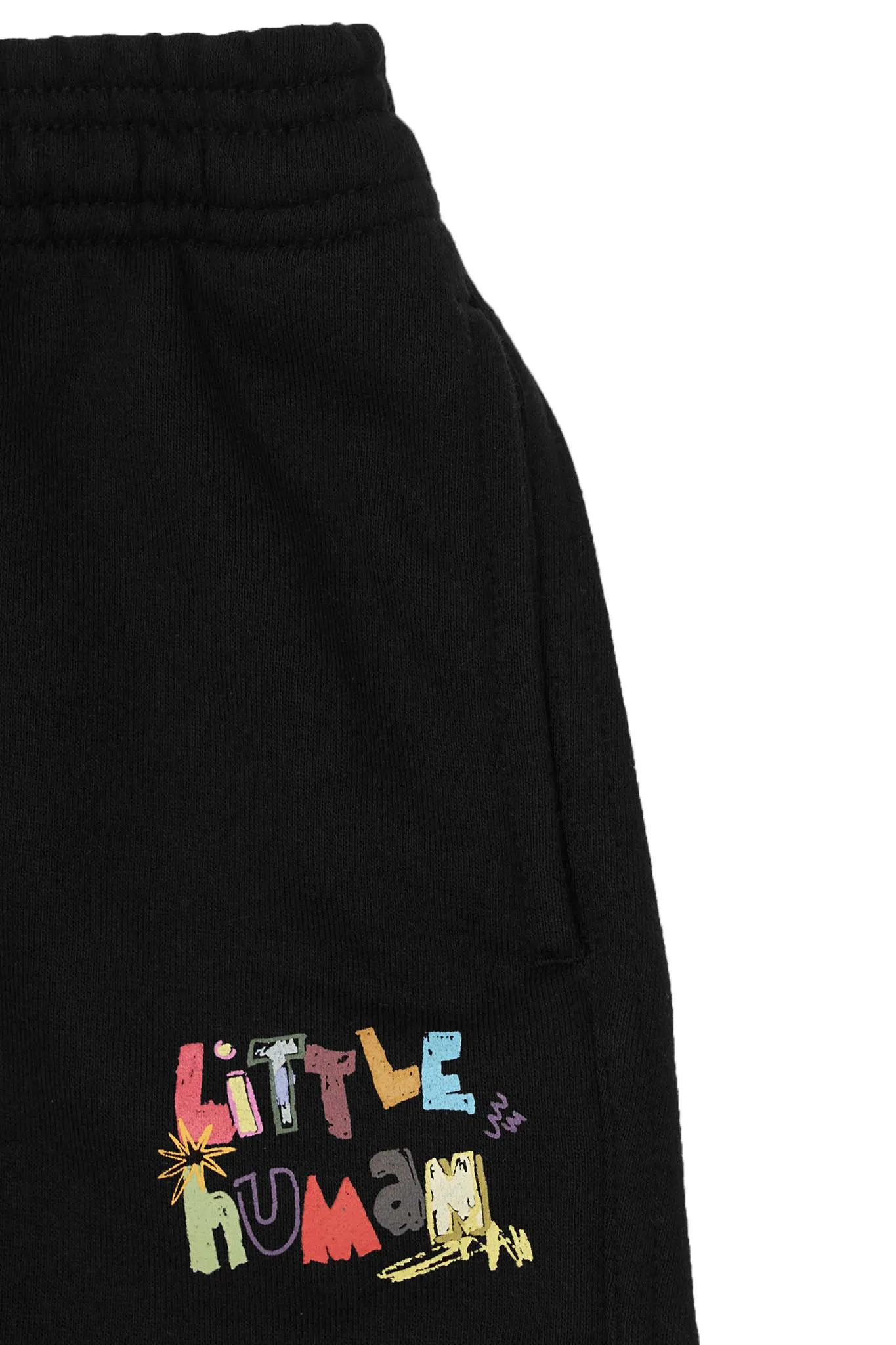 "CRAYONS" LITTLE HUMAN SWEATSHORTS IN ANTHRACITE