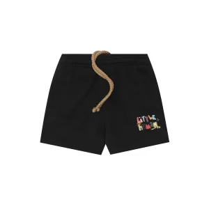 "CRAYONS" LITTLE HUMAN SWEATSHORTS IN ANTHRACITE