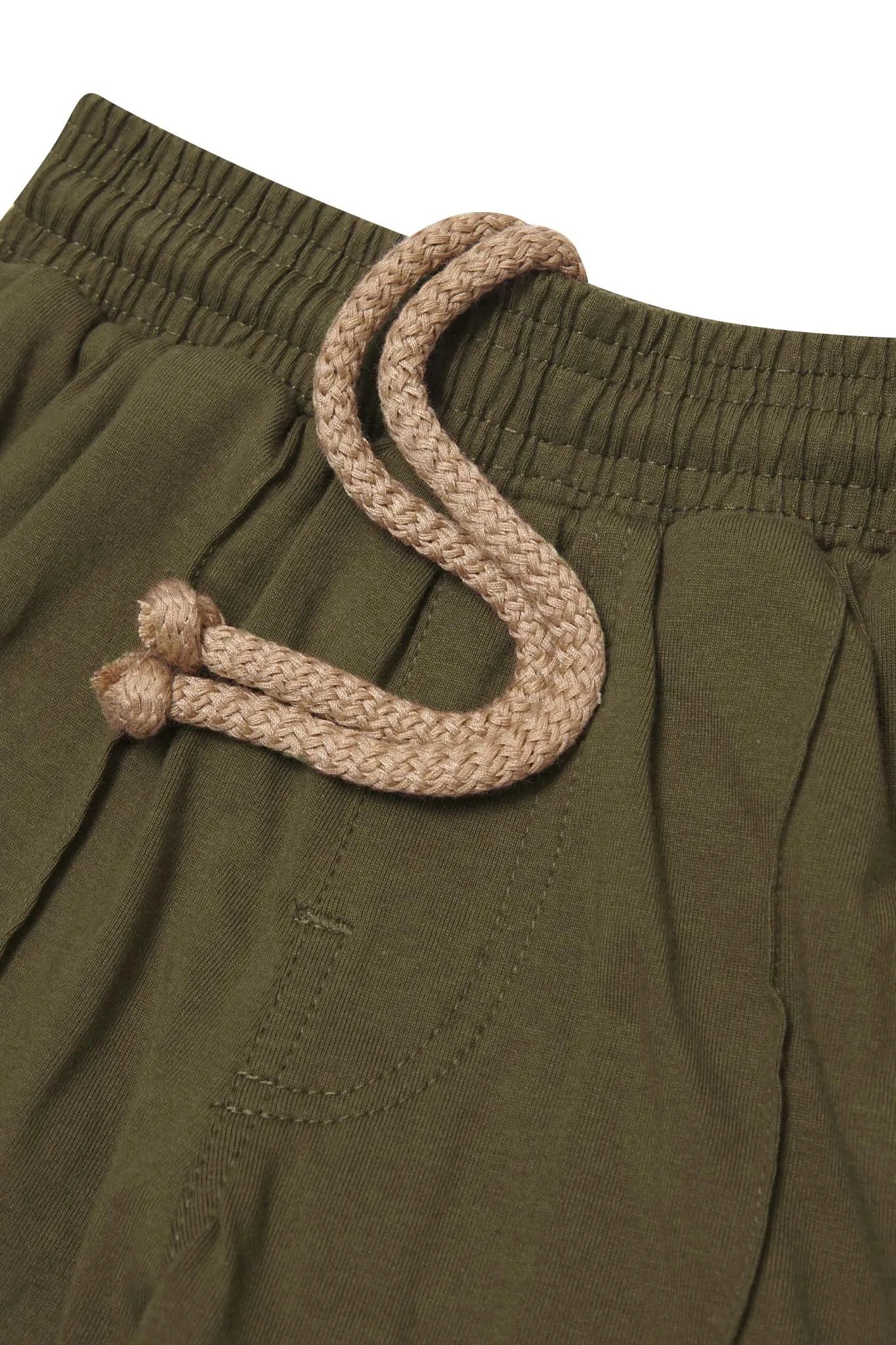 "PAINT SPLAT" LITTLE HUMAN PLEATED SHORTS IN OLIVE