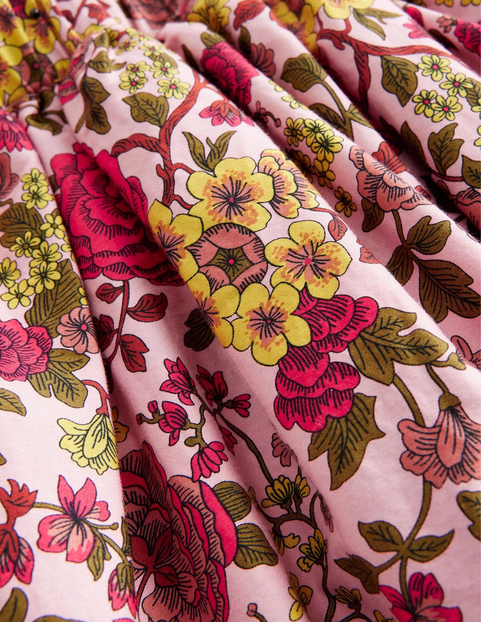 Sateen Twirly Skirt-Chalky Pink Woodland Rose